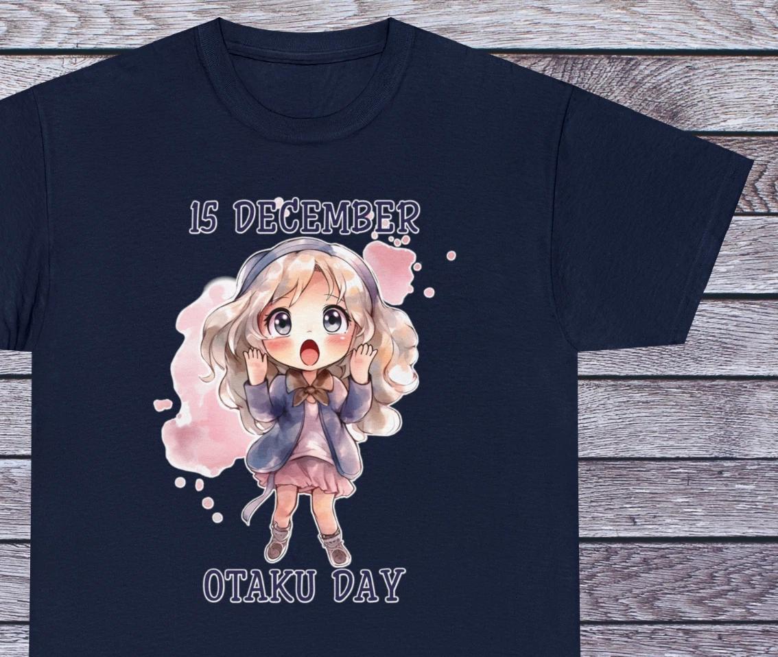 

Otaku Day T Shirt Anime 15th December Tee Manga Japan Clothing Cosplay 2XL