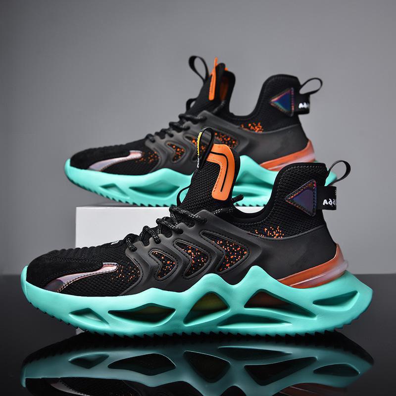 Herrskor Flygväv Andningsbara Sportskor Mode Platå Höjdökande Sneakers Casual Skor Student Löpning För Män