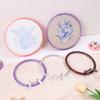 2Pcs Adjustable Embroidery Hoop Spring Loaded Round Plastic Stitching Frames for Sewing Needlework Fabric Craft Project