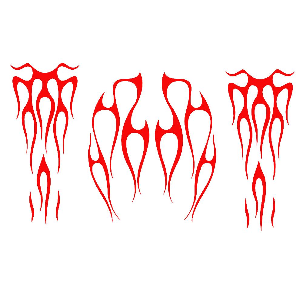 DSYCAR 1Set Motorcycle Flame Stickers Gas Tank Fender Decal Universal Fits All Motorcycle