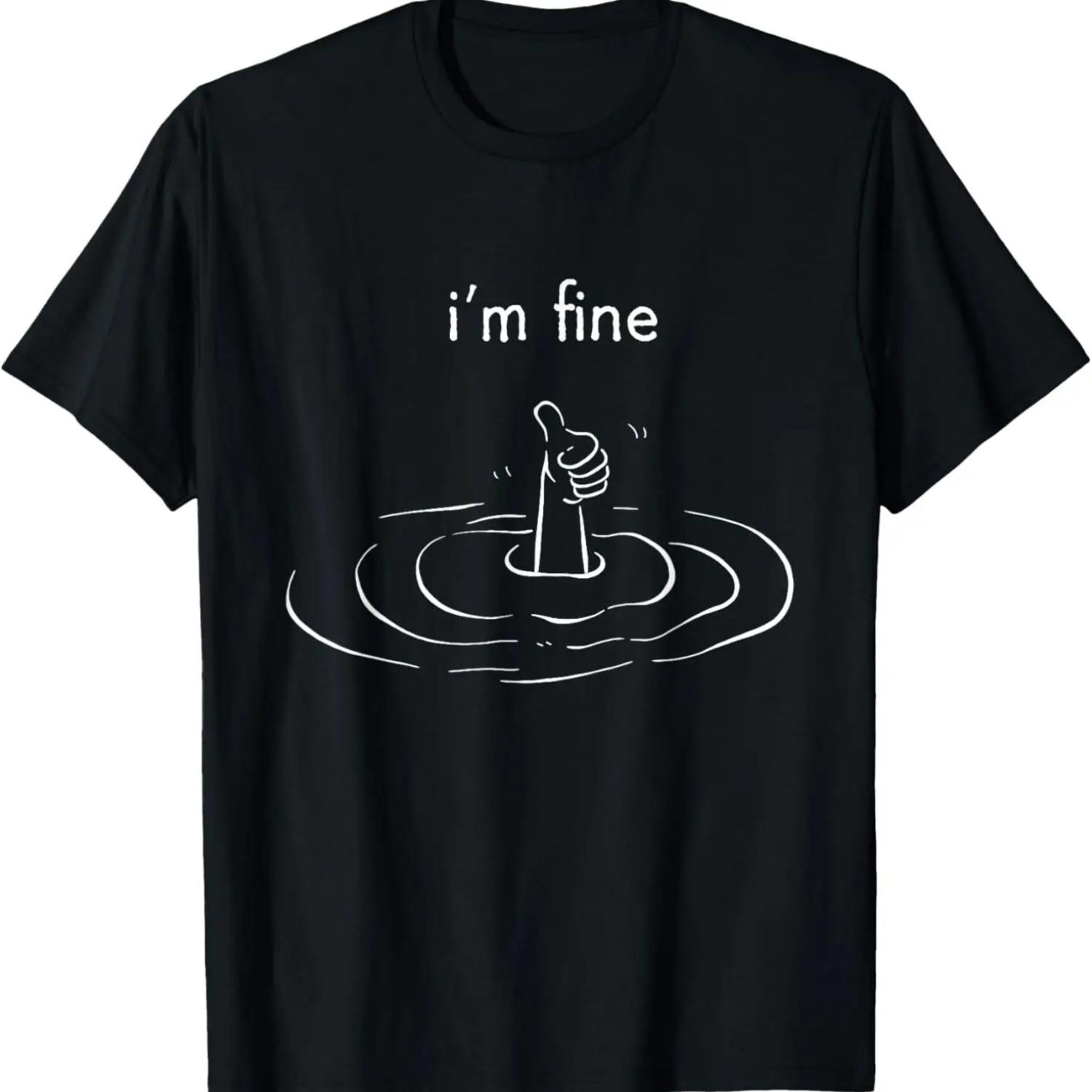 I m Fine Like Hand Thumbs Up On Water Surface - I m Fine T-Shirt S чёрный