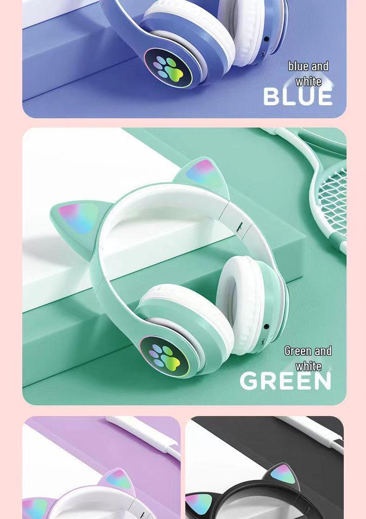 Luminous Cat Ear STN-28 Bluetooth Gaming Headphones