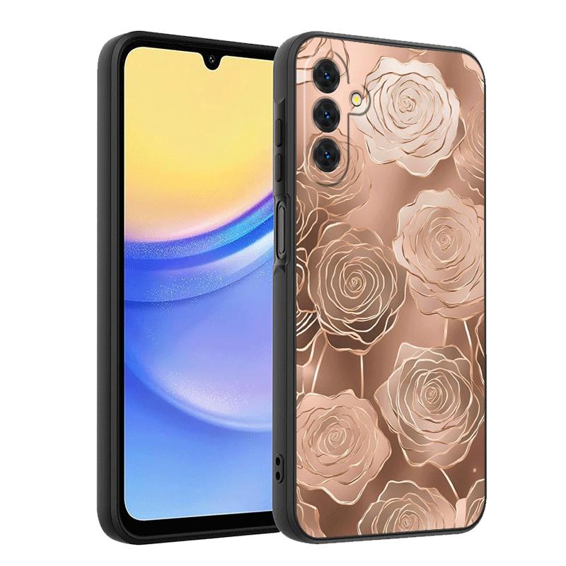Beautiful Rose Gold Art Soft Phone Case for Samsung A17 A37 A57 A16 A26 A36 A56 A15 A25 A35 A55 A14 A24 A34 A54 A13 A23 A33 A53