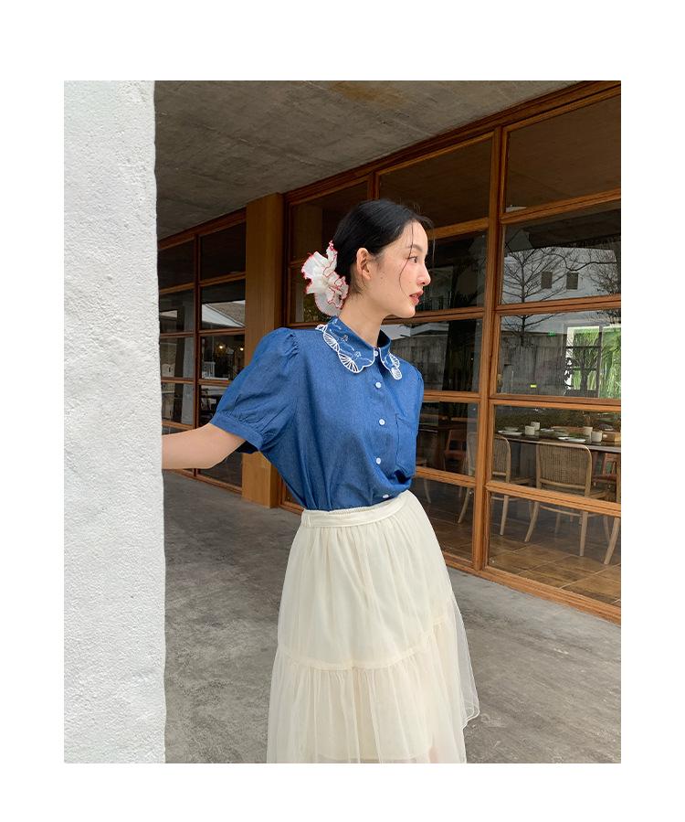 2025 Summer French Socialite Mesh Midi Skirt - Fashionable See-Through Design for Women