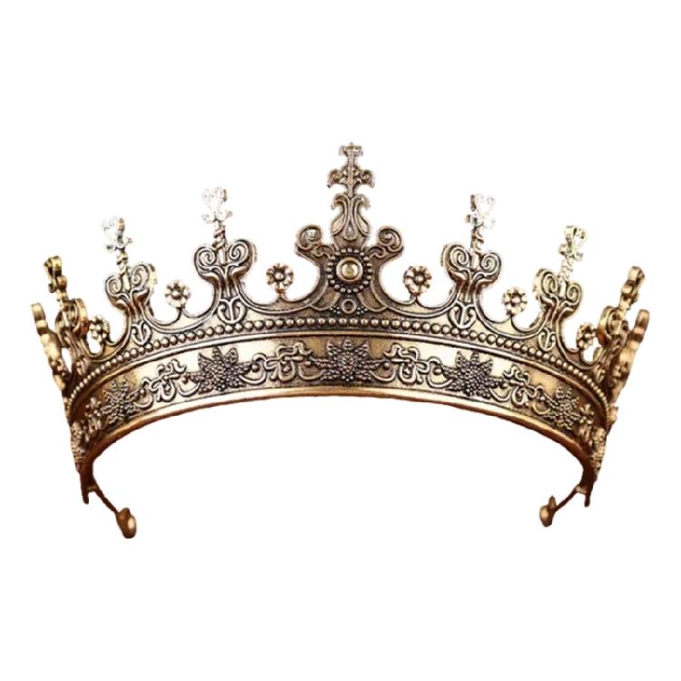 

Luxurious Metal Crowns Banquet Hairhoop Crownpiece Baroque Tiaras for Women Design for Weddings and Banquets Photography золотий