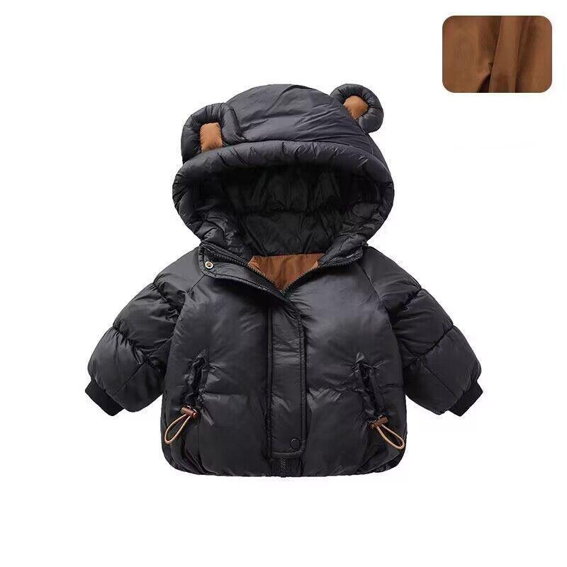 Autumn Winter Boys Velvet Jacket Thickened Autumn Winter Girls Baby Padded Padded