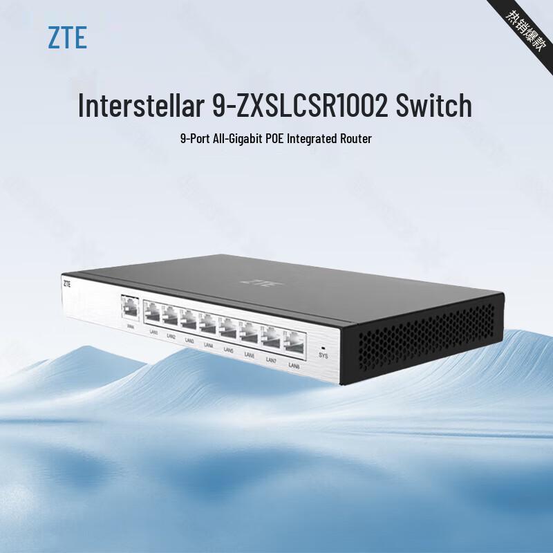 

ZTE Starlight 9-ZXSLC SR1002 AC Controller 9-Port Gigabit PoE Router