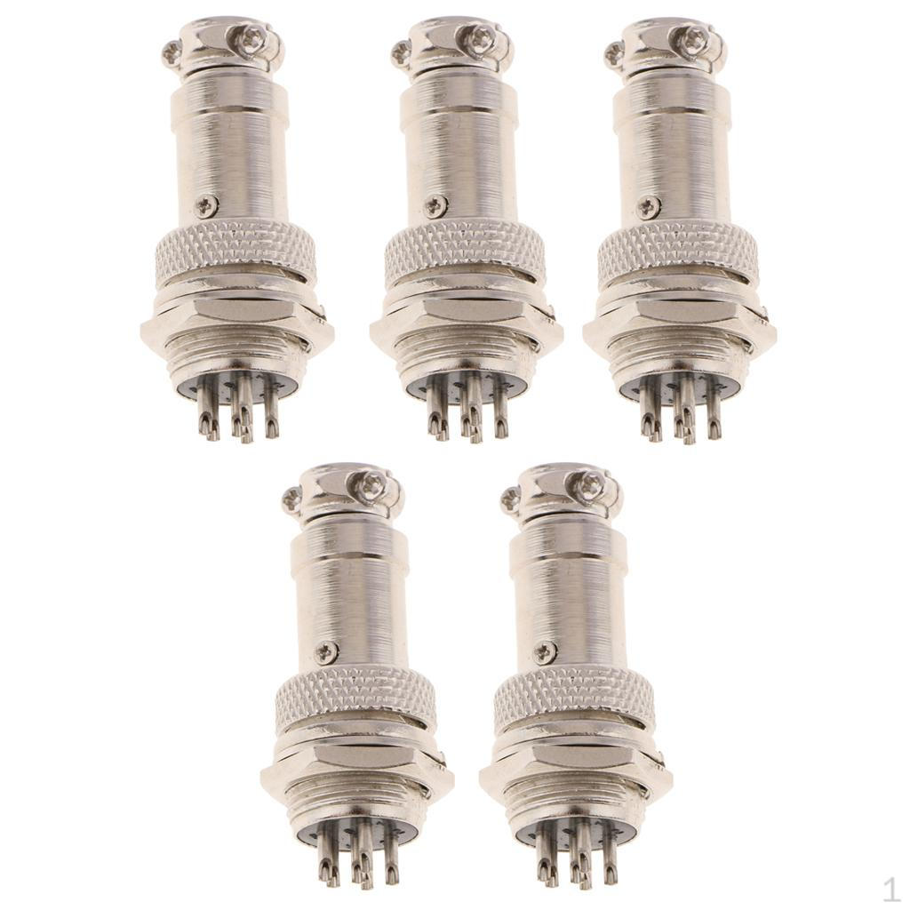 

5 пар авиационных розеток, разъем GX16-6pin, 16 мм, и