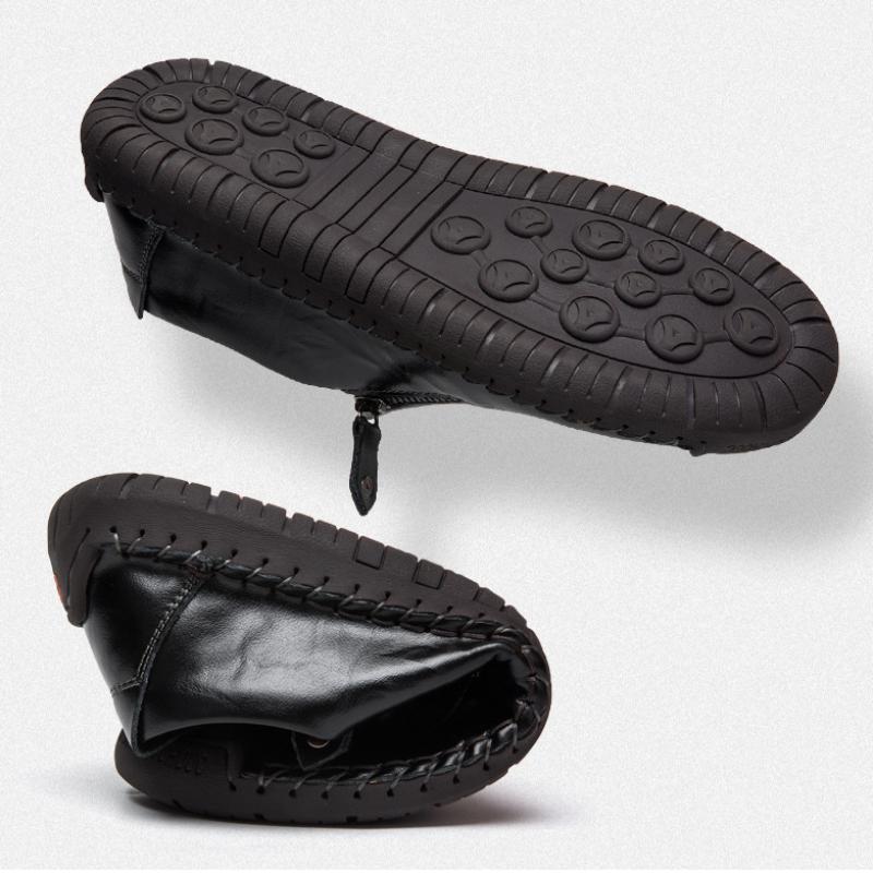 Mode Braun Herren Leder Schuhe Set Fuß Lässig Reißverschluss Herren Slipper Fahrschuhe Qualität Handgefertigte Schuhe Übergröße 48 Ballerinas Mokassins Schuhe