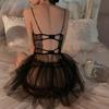 Erotic Underwear, Sexy Lace Seductive Nightgown, Waistcoat, Puffy Skirt, Hoop Gathering Pajamas, Women's Set 8953