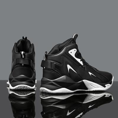 New Men's Adult Basketball Shoes Large Size Thick Sole Wear Resistant Increase Leisure Trend Sports Shoes Training Shoes