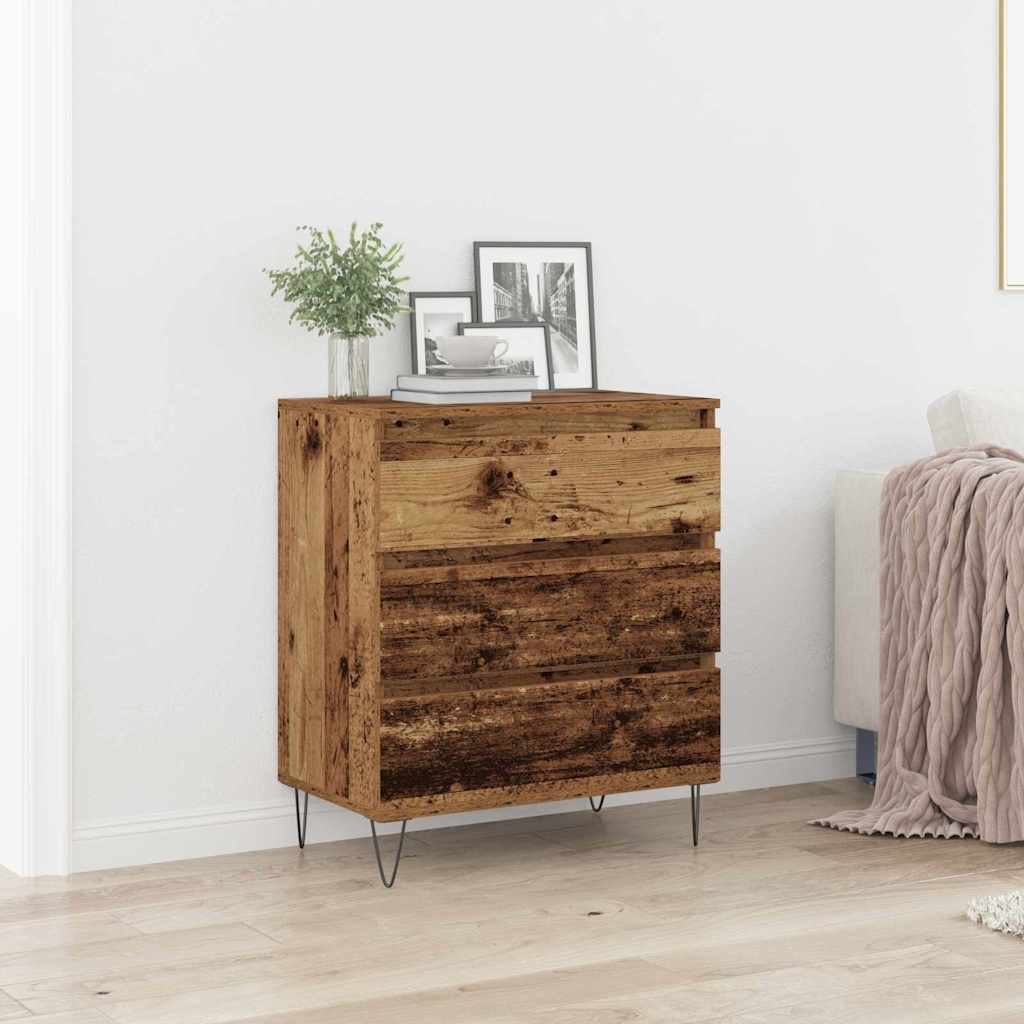 Sideboard with Drawers Reclaimed Wood Look 60 x 35 x 70 cm Engineered Wood