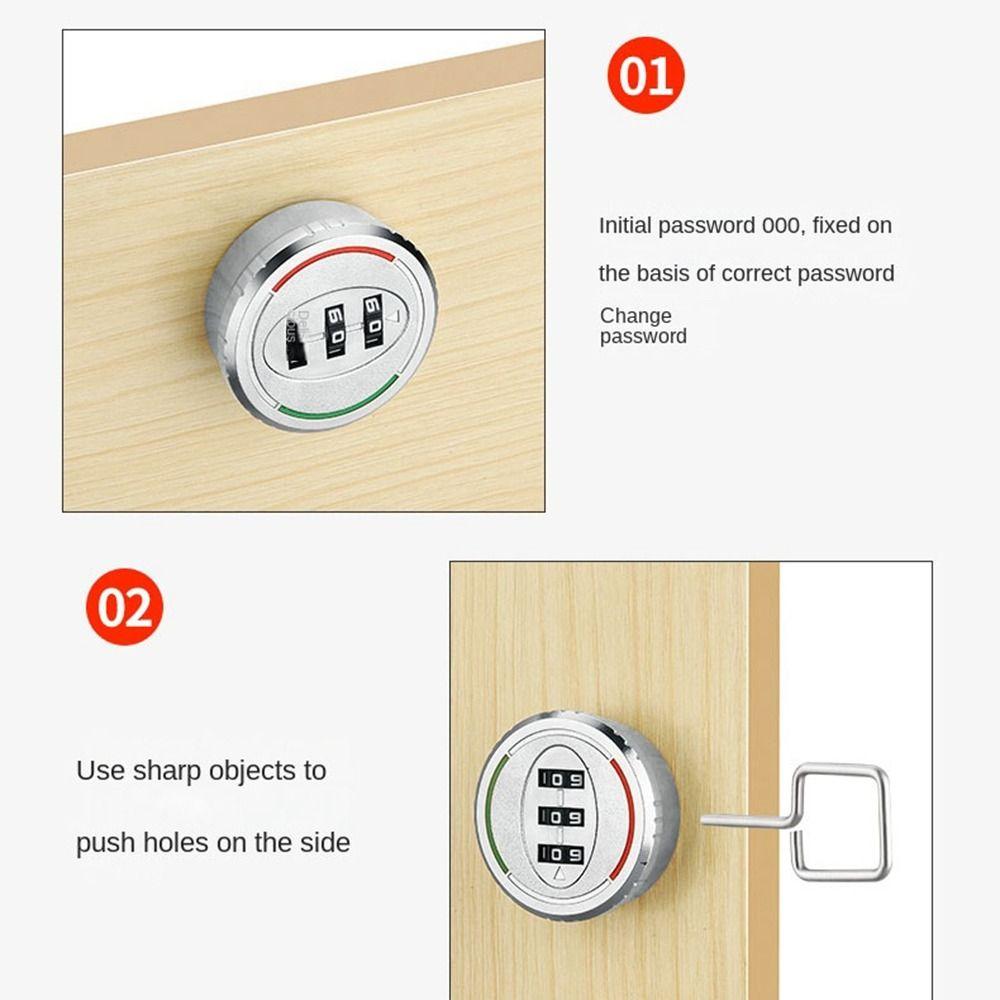 Zinc Alloy Password Locker Home Security Wardrobe Code Lock New Drawer Combination Lock Cabinet