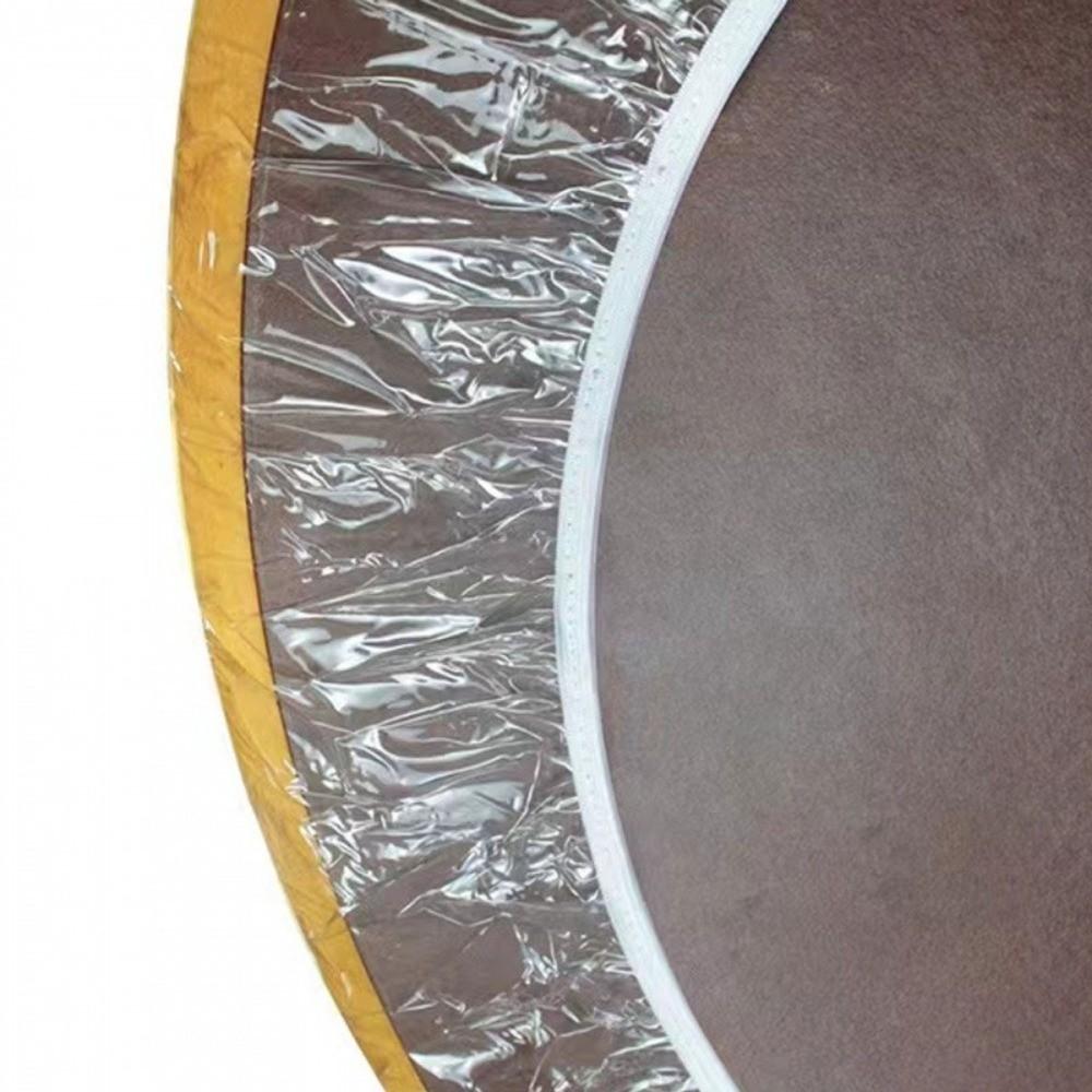 New PVC Round Tablecloth Clear Elastic Edge Table Cover Oil-Proof Waterproof Plastic Tablecloth for 36-68inch