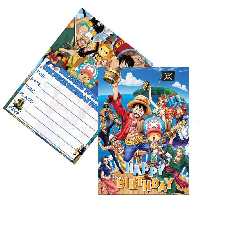 One Piece Themed Birthday Party Decoration Set Props Balloons Cake Flags Toppers