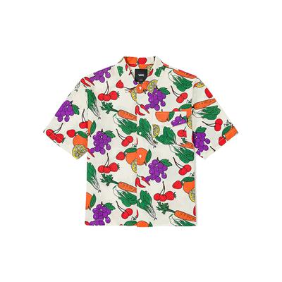 Fruit And Vegetable Print Sports Casual Short Sleeve Shirt Unisex Shirts Off-White VN0008XNBTB
