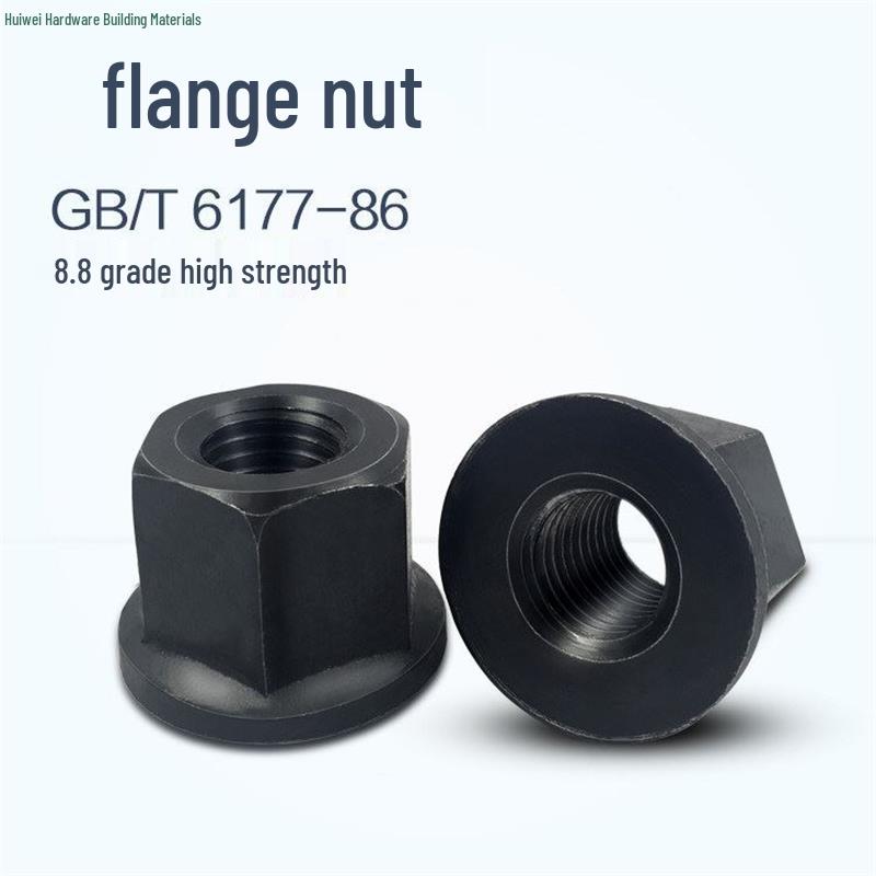 Grade 8 Forged Steel Hex Flange Nut with Washer, Pressure Plate Nut, M10-M16