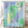 Colorful Bathroom Shower Curtain Set Green Plants Pattern Decorative Waterproof Fabric for Bathtub Bathing Room Home Decoration