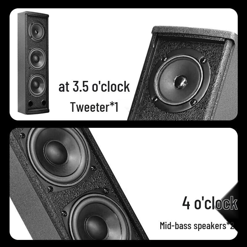 SAST Professional Conference Room Passive Column Speaker System with Wireless Microphones CN Plug (adapter Included)