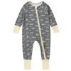 Baby Bamboo Fiber Romper Long Sleeve Double Zipper Footed Pajamas for Spring Autumn Winter