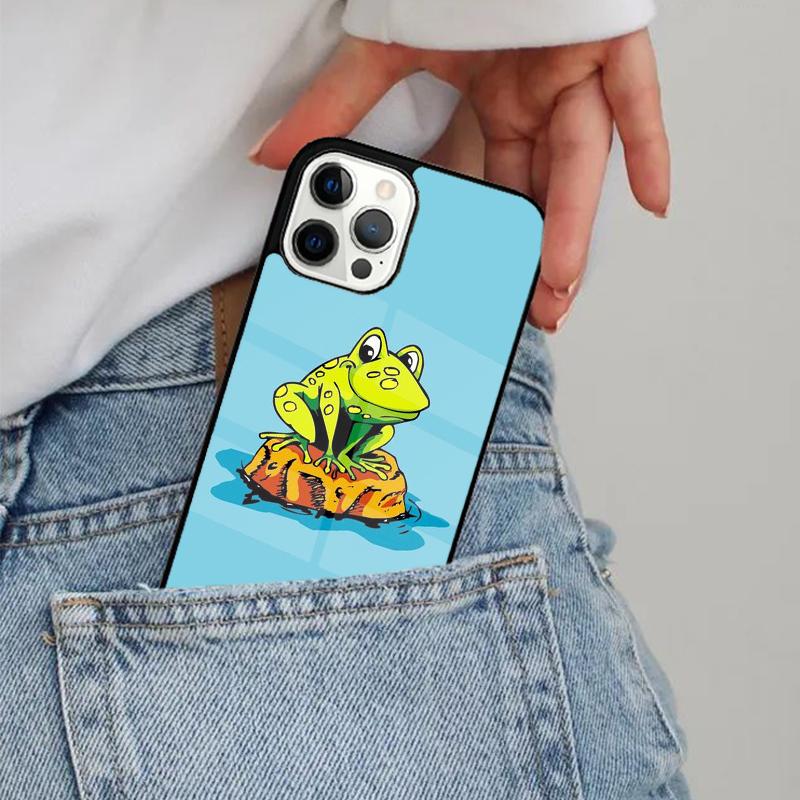 Cartoon Frogs Phone Case Magesafe Magnetic Wireless Charge Cover For IPhone 16 11 12 13 14 15 Pro Max Plus Mini