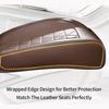 Leather Front Car Seat Cover - Bottom Car Seat Covers Fully Wrapped, Non-Slip, Luxury Appearance And Comfort, Fits Most Vehicles, 1 Pack, Brown