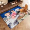 1pc Kpopo Plave Print Area Rug - Soft, Washable Non-Slip Indoor Mat, Living Room, Home Office Decorative Rug,Office Decorative