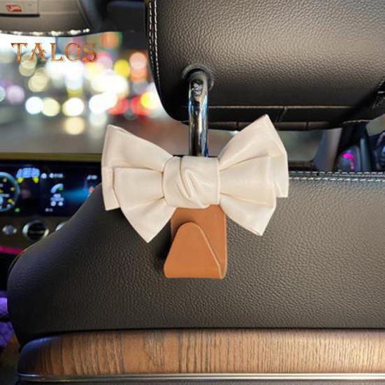 Crochets de voiture en forme de nœud mignon pour dossier de siège de voiture, crochet robuste pour sac à main, accessoires de voiture peu encombrants