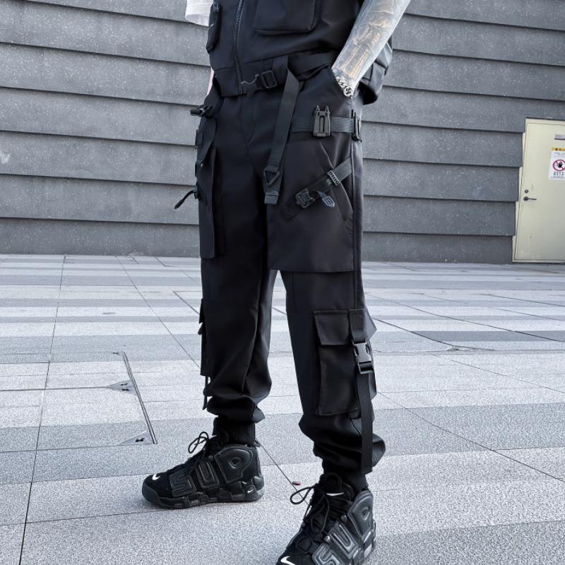 

Мужской модный комбинезон десантника: Множество карманов, свободный крой, повседневная уличная одежда для весны и осени L