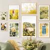 Wall Art Canvas Painting Sunflower Lemon Farmhouse Car Spring Nature Landscape Yellow Posters Picture For Living Room Home Decor