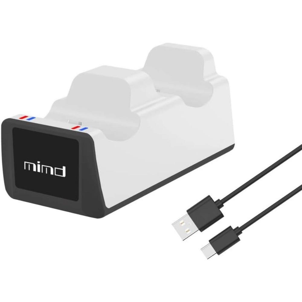 

Для PS5 Controller Charger Station с двойной зарядной док-станцией, 5 В быстрая зарядка для PS5 Wireless Controller Зарядное устройство Аксессуары для беспроводного контроллера 14*6.1*6cm белый