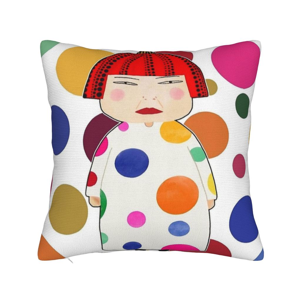 Yayoi K-Kusama Pillowcase Double-Sided Printing Polyester Cushion Cover Decor Throw Pillow Case Cover Home Square 45X45Cm