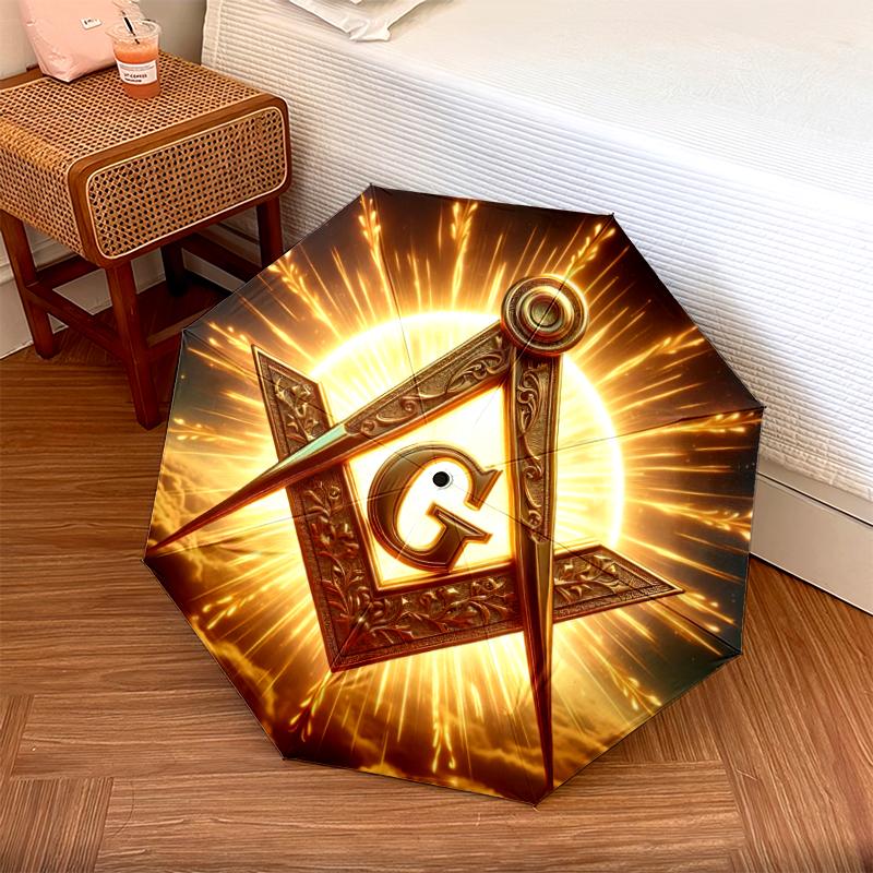 1PC Freemasonry Umbrella Portable Folding Umbrella Iron Frame Hole Bone Structure Outdoor Home Umbrella A6