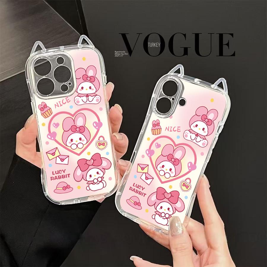 Sanrio Cat Ear Phone Case for Apple iPhone 16/17 iPhone 11