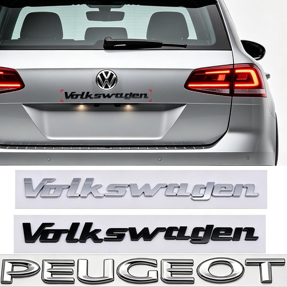 1Pcs 3D Volkswagen Emblem Sports Style Car Trunk Badge Sticker Accessories For VW Golf Tiguan T-Roc Polo Passat ID.4 T-Cross MK7LP10