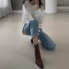 Pointed Toe Women Short Boots Fashion Zippers Slim Ankle Booties Thick High Heel Autumn Winter Ladies Shoes