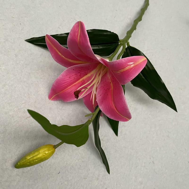 Cloth Realistic 3d Artificial Lilies Fake Flowers For Wedding Decor Home Props