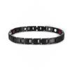 Schwarz-Gold Edelstahl Magnetisches Armband mit Germanium und Negativ-Ionen Uhrenarmband