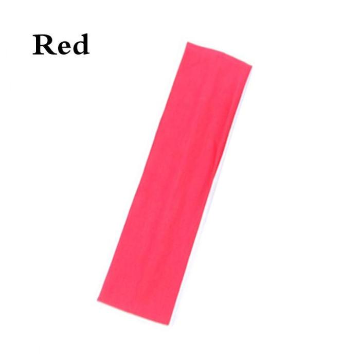 2PC Sweat Absorb Soft Wide Cotton Elastic Headband Running Yoga Stretch Hairbands Women Colorful Sports Headband