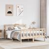 Vidaxl Bed Frame Without Mattress, 140X200 Cm, Solid Pine Wood