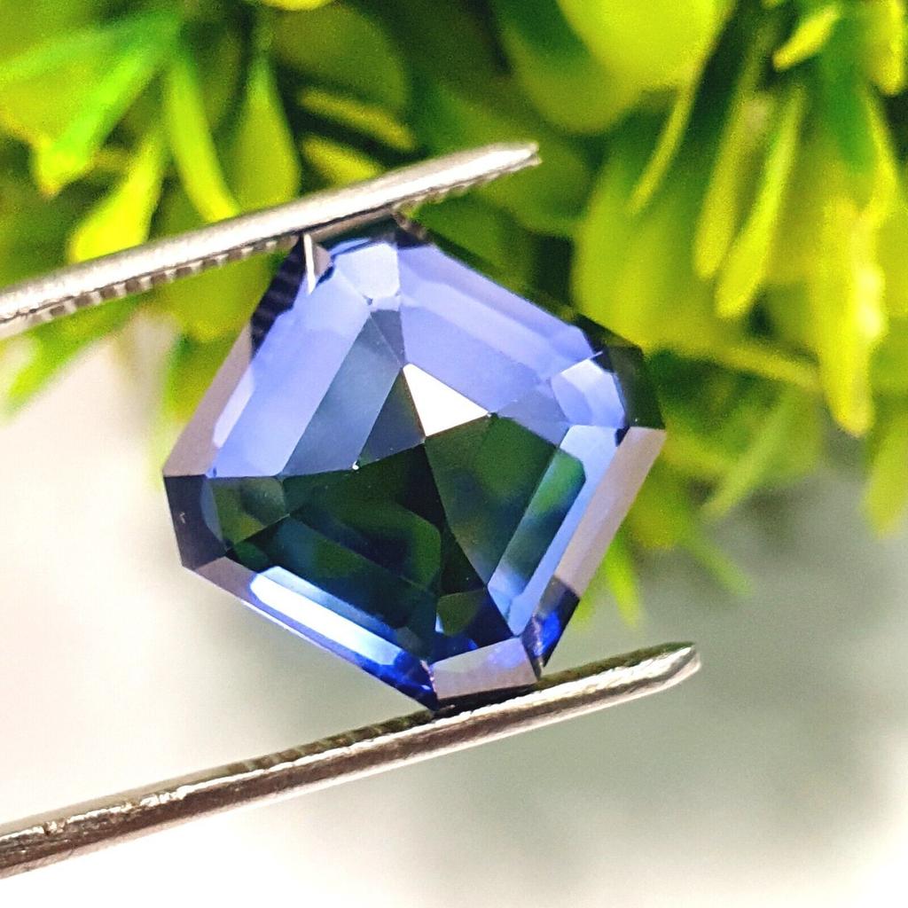 17.00 Cts Natural Blue Sapphire Emerald  Shape Loose Gemstone Certified Cut