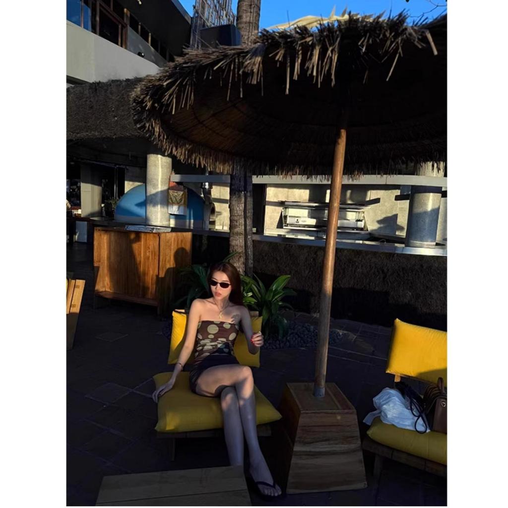 Outer Wear Style New Off-the-shoulder Thin Spice Girl Vest Women's Summer Slim Top Holiday Pure Desire Style American Tube Top