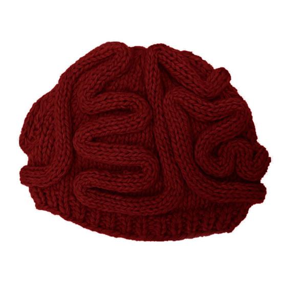 Spoof Horror Brain Knitted Hat Funny Warm Cap Party Headwear Photography Props