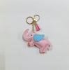 Creative Flying Elephant Car Keychain Pendant Leather Bag Pendant Cute Personalized Car Rearview Mirror Schoolbag Pendant
