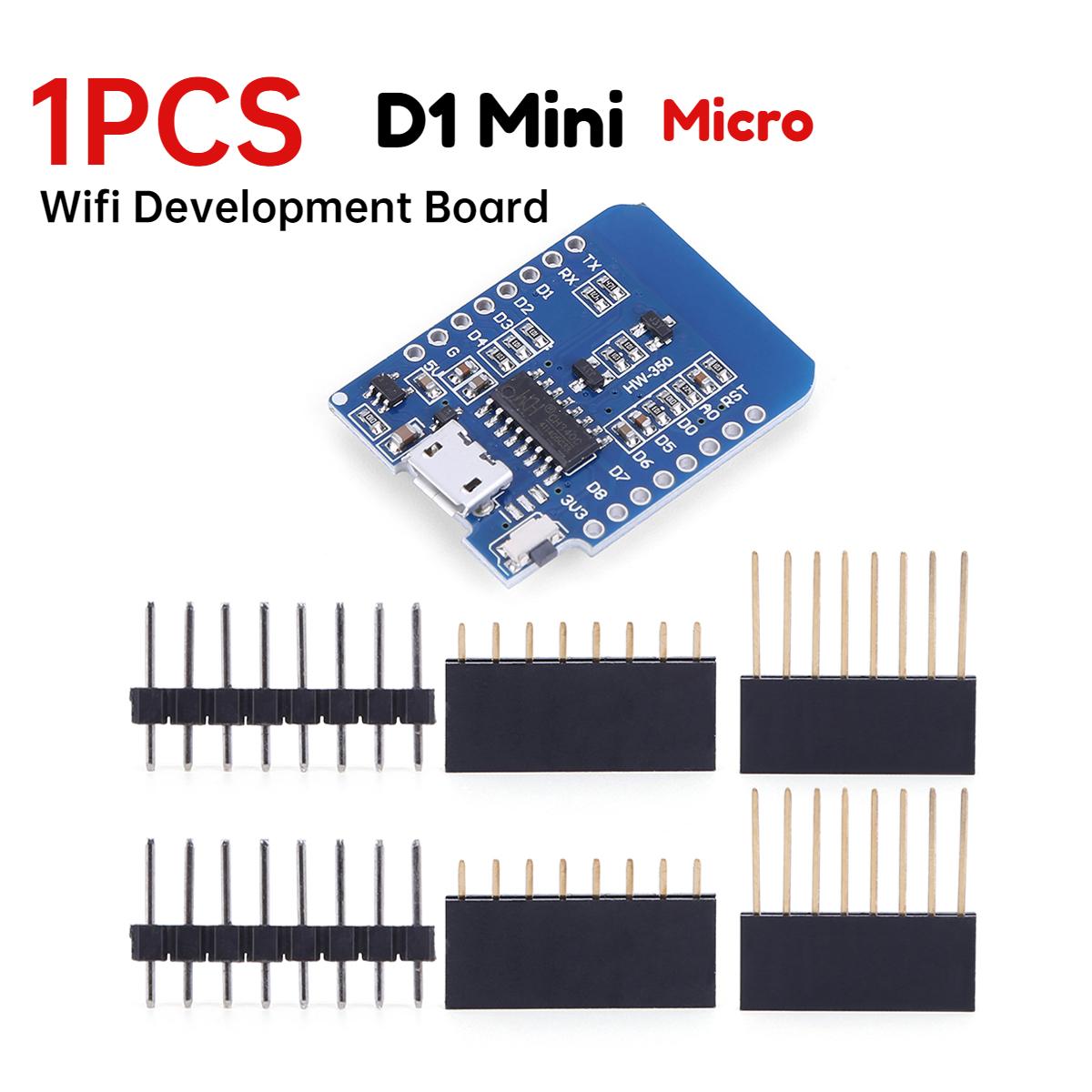 

D1 Mini ESP8266 ESP-12F CH340G V2 USB WeMos D1 Mini WIFI Development Board ESP-8266 D1 Mini NodeMCU Lua IOT Board 3.3V With Pins