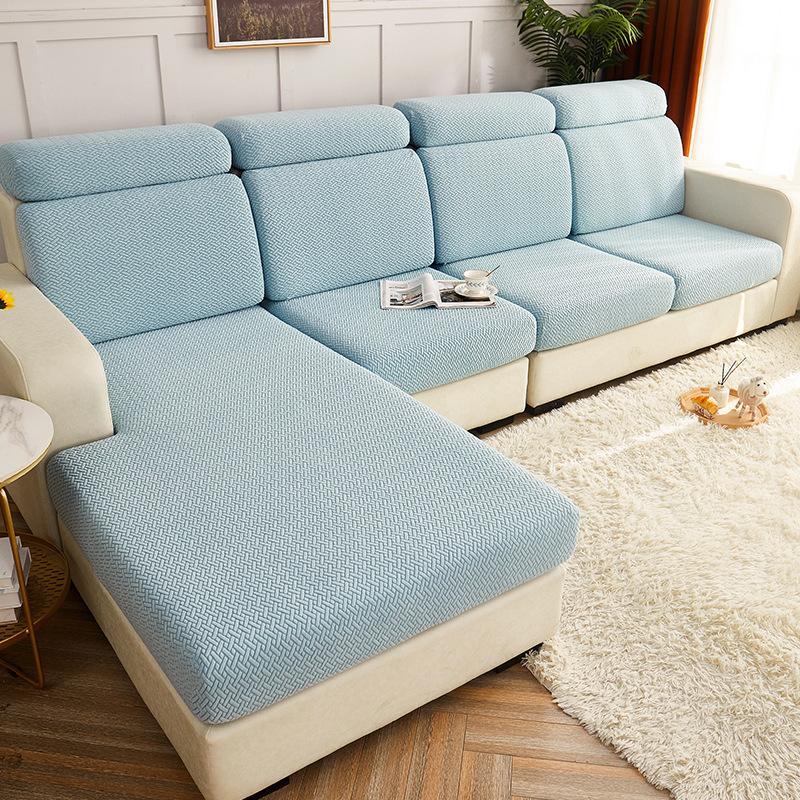 Thick Cushion Cover Fitted Sofa Covers Living Room Washable Stretch Jacquard Seat Cover Furniture Protector Sectional Sofa S032