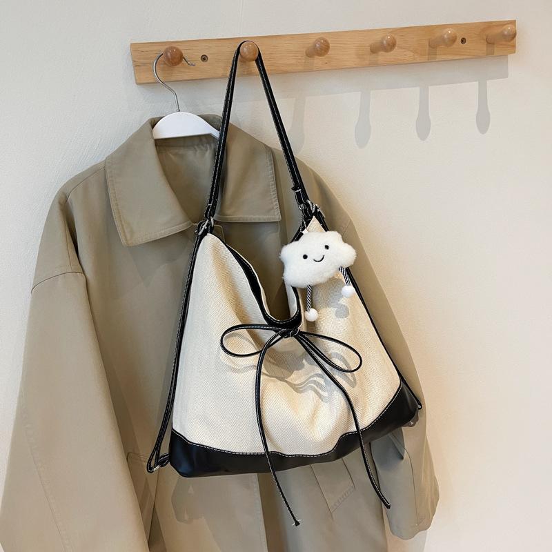 Bag Women's 2025 New Trendy Simple Tote Bag Korean Niche French Underarm Large Capacity Portable Shoulder Bag