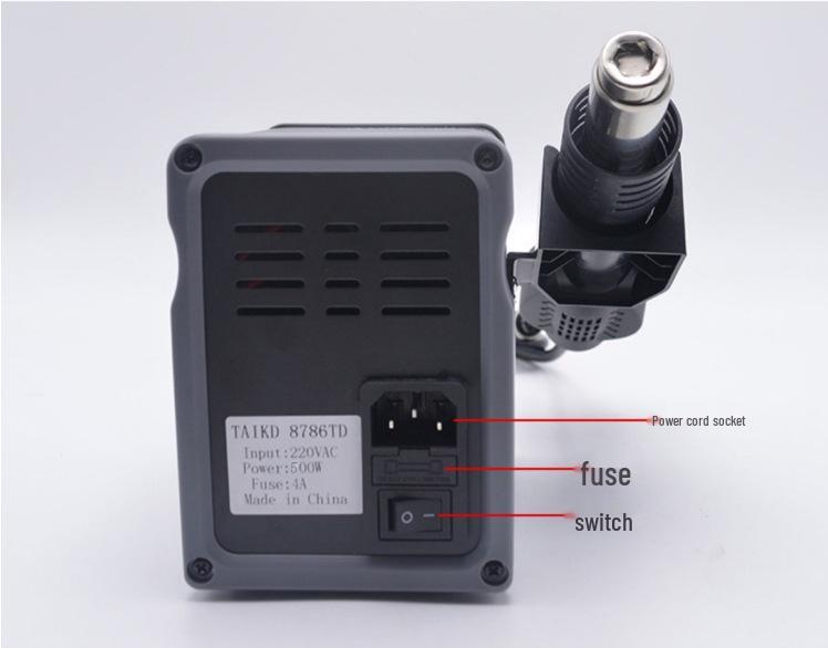 Tek TK8786D Dual Digital Soldering Station with Two-in-One Hot Air, Detachable Tip, and Auto Sleep