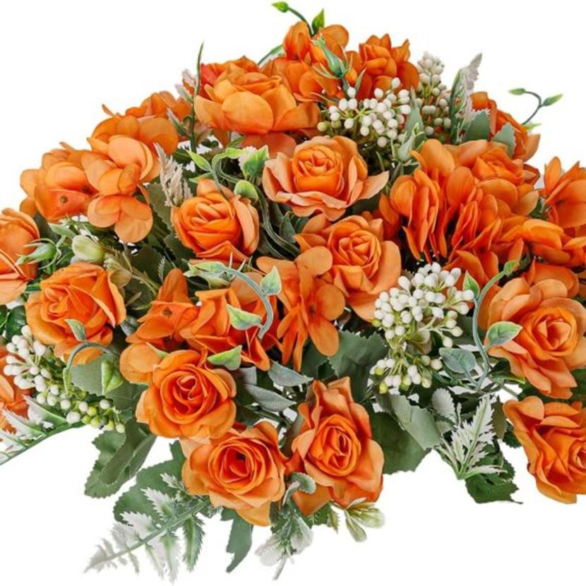

Artificial Flowers Silk Gardenia Hydrangea Wedding Bridal Bouquet Home Table Vase Festival Party Wreath Diy Gift Box Decoration 1pc оранжевый