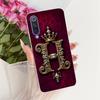 For Xiaomi Mi 9 SE Case Transparent Luxury Crown A-Z Letters 2D Flat Pattern Soft Casing For Xiaomi Mi 9SE Cover M1903F2G
